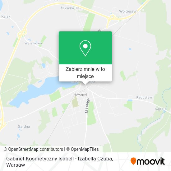 Mapa Gabinet Kosmetyczny Isabell - Izabella Czuba