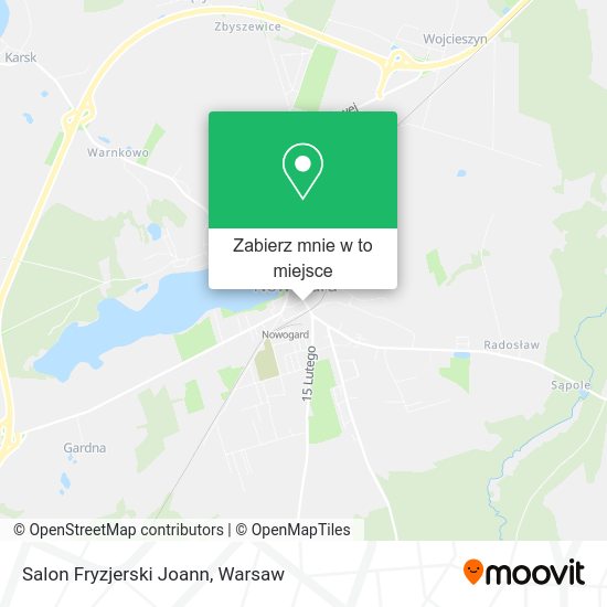 Mapa Salon Fryzjerski Joann