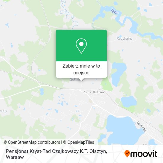 Mapa Pensjonat Kryst-Tad Czajkowscy K.T. Olsztyn