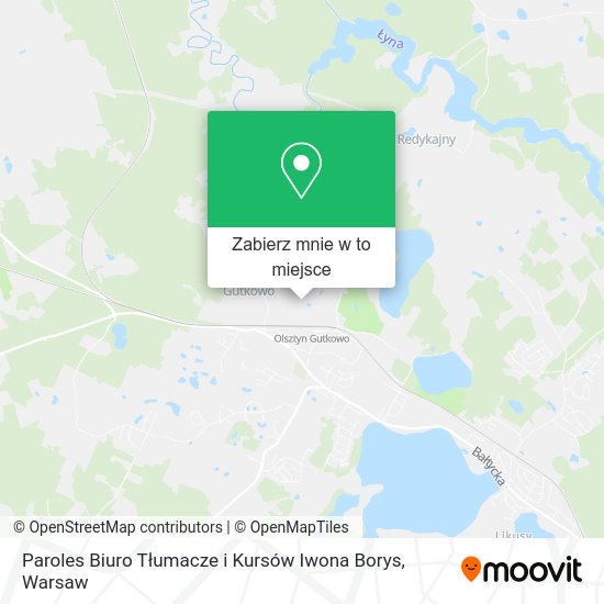 Mapa Paroles Biuro Tłumacze i Kursów Iwona Borys