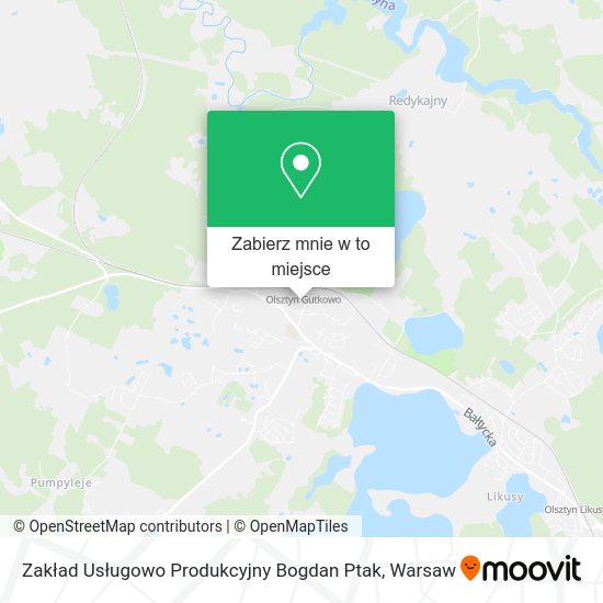 Mapa Zakład Usługowo Produkcyjny Bogdan Ptak