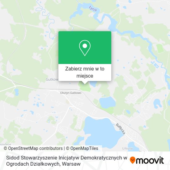 Mapa Sidod Stowarzyszenie Inicjatyw Demokratycznych w Ogrodach Działkowych