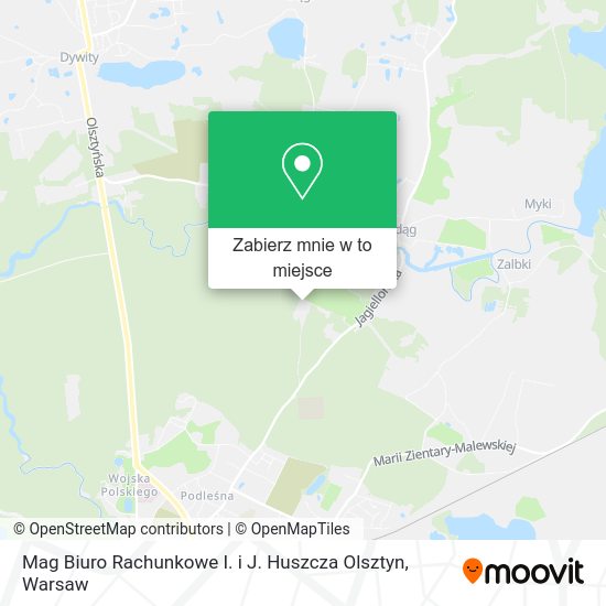 Mapa Mag Biuro Rachunkowe I. i J. Huszcza Olsztyn