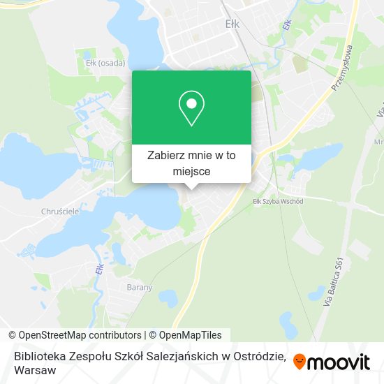 Mapa Biblioteka Zespołu Szkół Salezjańskich w Ostródzie