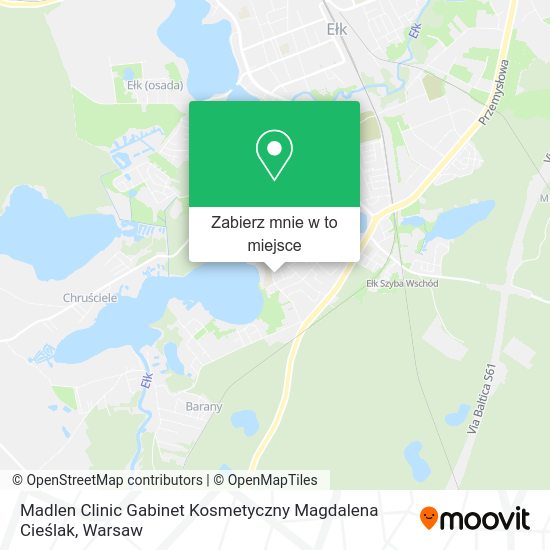 Mapa Madlen Clinic Gabinet Kosmetyczny Magdalena Cieślak