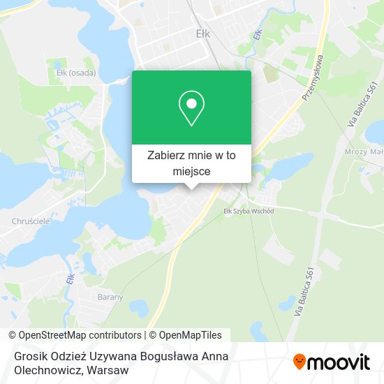 Mapa Grosik Odzież Uzywana Bogusława Anna Olechnowicz