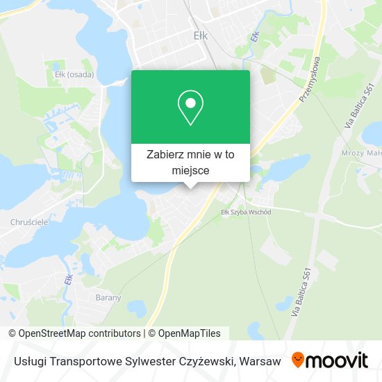 Mapa Usługi Transportowe Sylwester Czyżewski