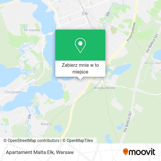 Mapa Apartament Malta Ełk