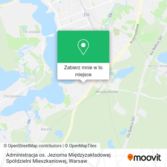 Mapa Administracja os. Jeziorna Międzyzakładowej Spółdzielni Mieszkaniowej