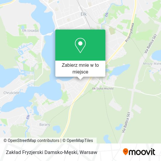 Mapa Zakład Fryzjerski Damsko-Męski