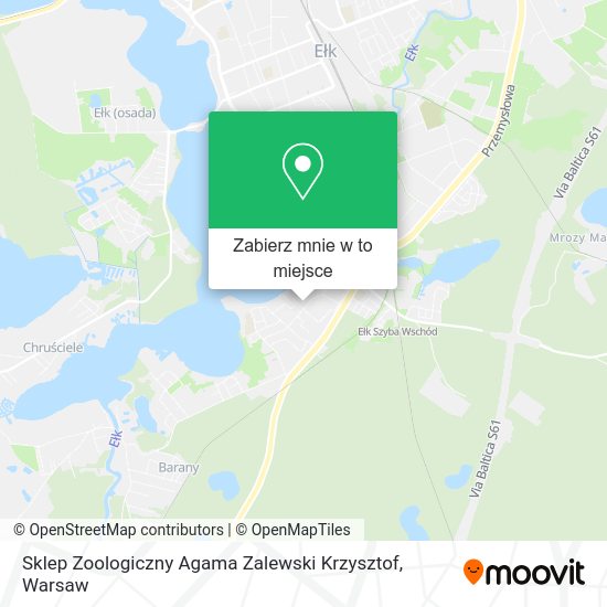 Mapa Sklep Zoologiczny Agama Zalewski Krzysztof