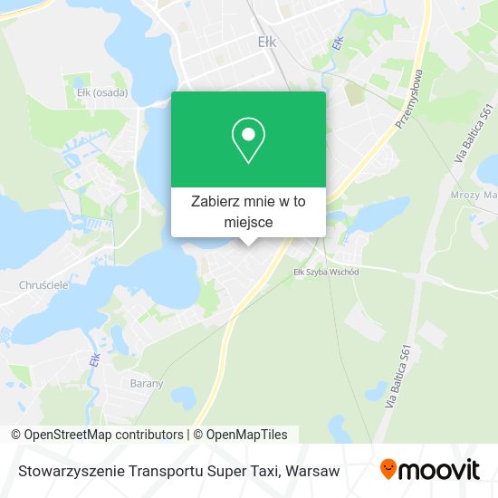 Mapa Stowarzyszenie Transportu Super Taxi