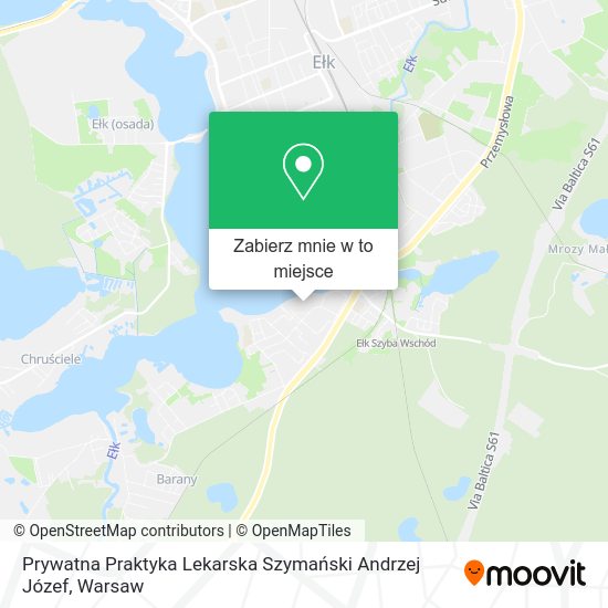 Mapa Prywatna Praktyka Lekarska Szymański Andrzej Józef