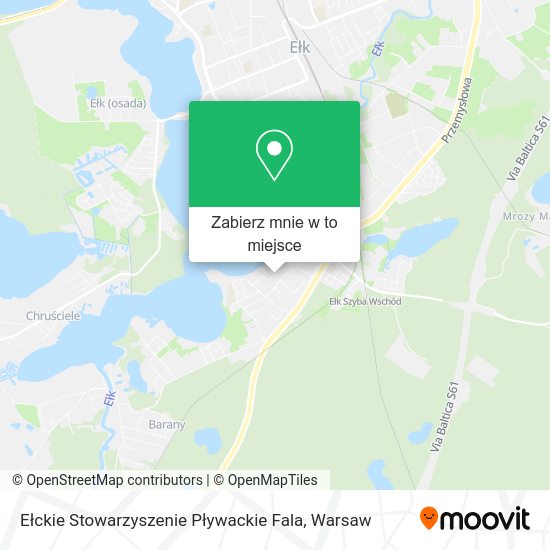 Mapa Ełckie Stowarzyszenie Pływackie Fala