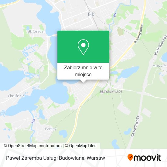 Mapa Paweł Zaremba Usługi Budowlane