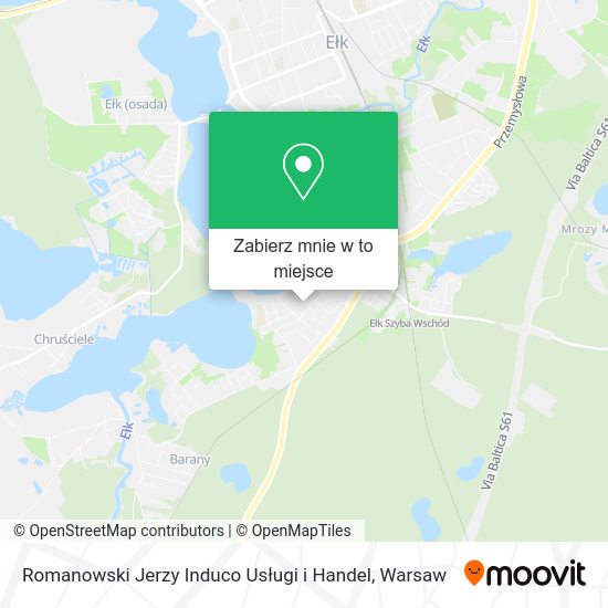 Mapa Romanowski Jerzy Induco Usługi i Handel