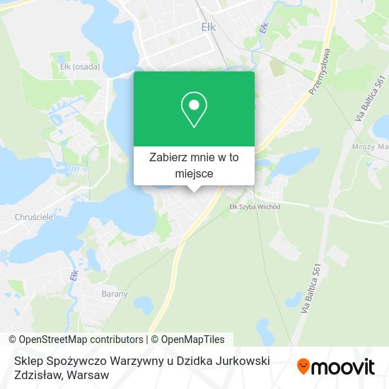 Mapa Sklep Spożywczo Warzywny u Dzidka Jurkowski Zdzisław