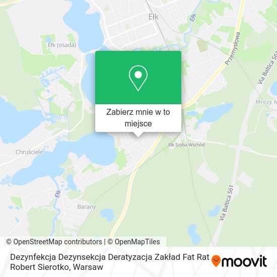 Mapa Dezynfekcja Dezynsekcja Deratyzacja Zakład Fat Rat Robert Sierotko