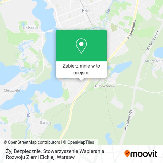 Mapa Żyj Bezpiecznie. Stowarzyszenie Wspierania Rozwoju Ziemi Ełckiej