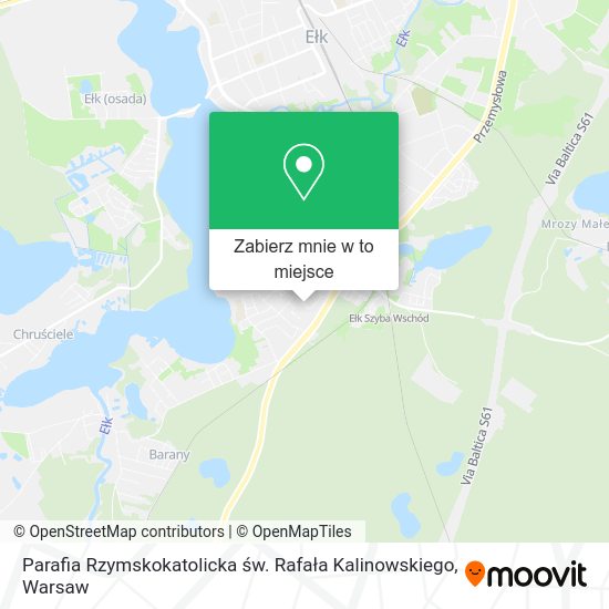 Mapa Parafia Rzymskokatolicka św. Rafała Kalinowskiego