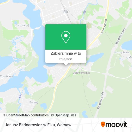 Mapa Janusz Bednarowicz w Elku