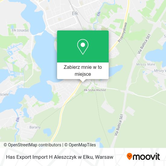 Mapa Has Export Import H Aleszczyk w Ełku