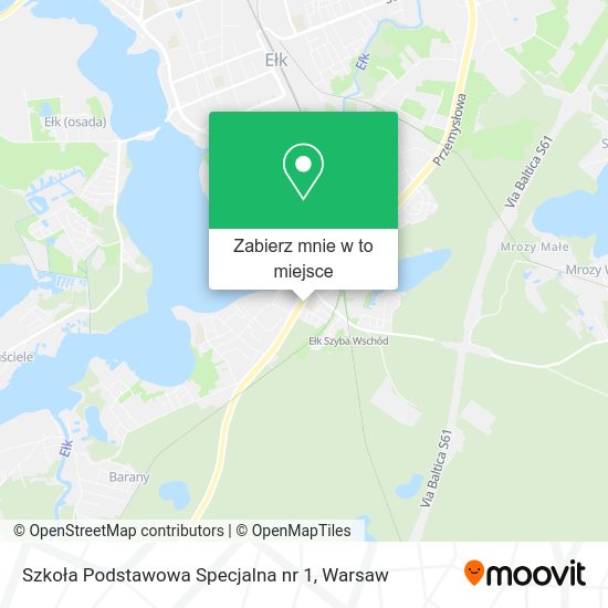 Mapa Szkoła Podstawowa Specjalna nr 1