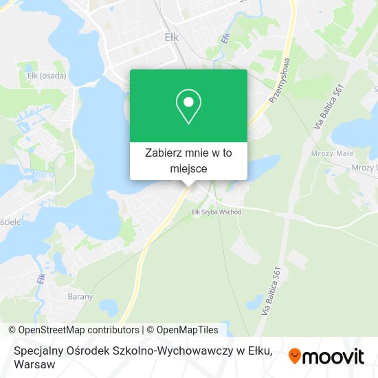 Mapa Specjalny Ośrodek Szkolno-Wychowawczy w Ełku