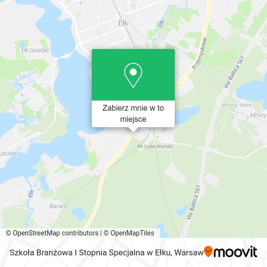 Mapa Szkoła Branżowa I Stopnia Specjalna w Ełku