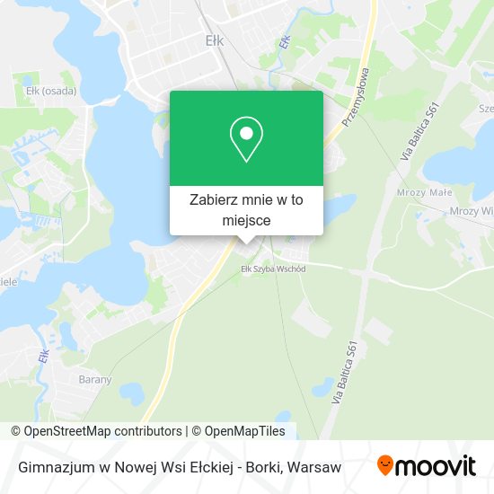 Mapa Gimnazjum w Nowej Wsi Ełckiej - Borki