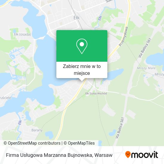 Mapa Firma Usługowa Marzanna Bujnowska