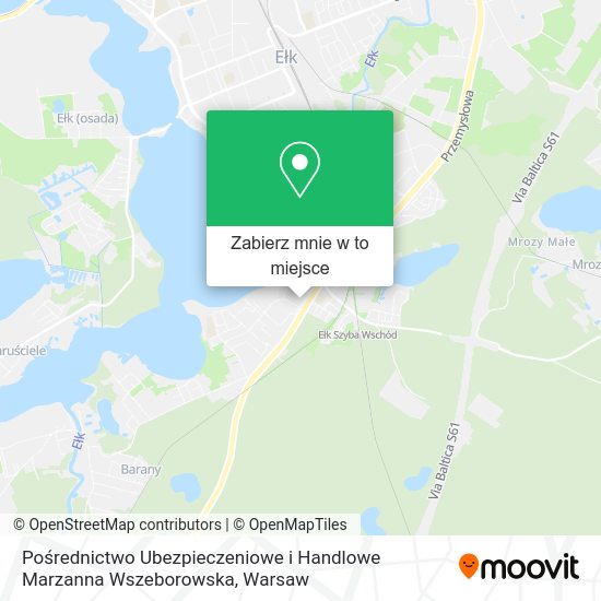 Mapa Pośrednictwo Ubezpieczeniowe i Handlowe Marzanna Wszeborowska