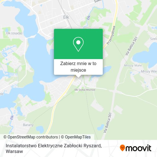 Mapa Instalatorstwo Elektryczne Zabłocki Ryszard