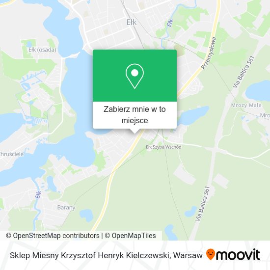 Mapa Sklep Miesny Krzysztof Henryk Kielczewski