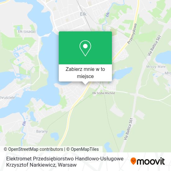 Mapa Elektromet Przedsiębiorstwo Handlowo-Usługowe Krzysztof Narkiewicz