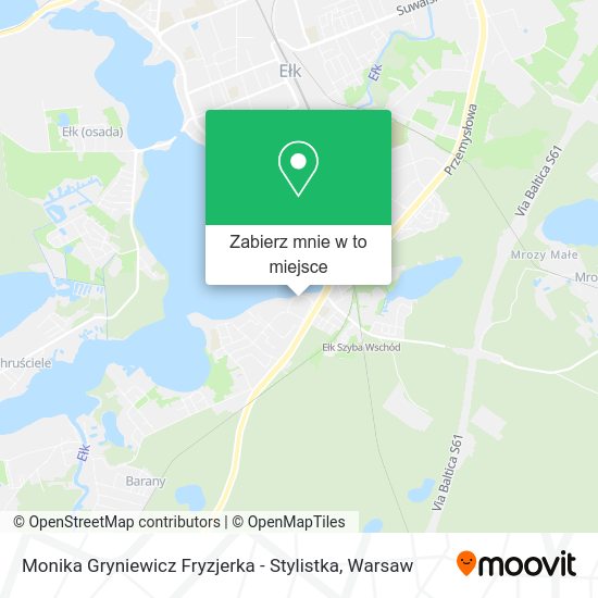 Mapa Monika Gryniewicz Fryzjerka - Stylistka