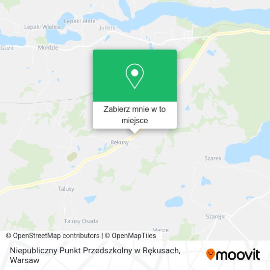 Mapa Niepubliczny Punkt Przedszkolny w Rękusach