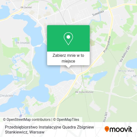 Mapa Przedsiębiorstwo Instalacyjne Quadra Zbigniew Stankiewicz