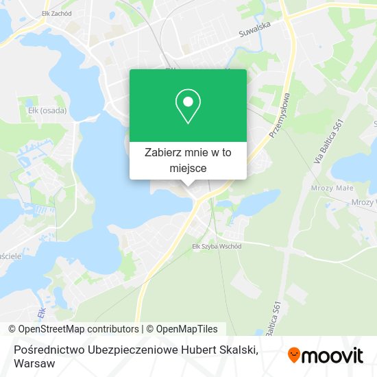 Mapa Pośrednictwo Ubezpieczeniowe Hubert Skalski