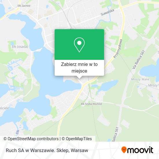 Mapa Ruch SA w Warszawie. Sklep