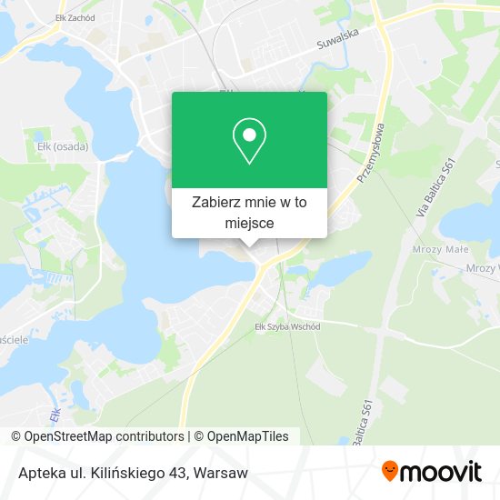 Mapa Apteka ul. Kilińskiego 43