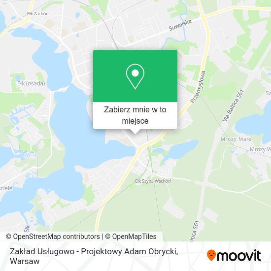 Mapa Zakład Usługowo - Projektowy Adam Obrycki