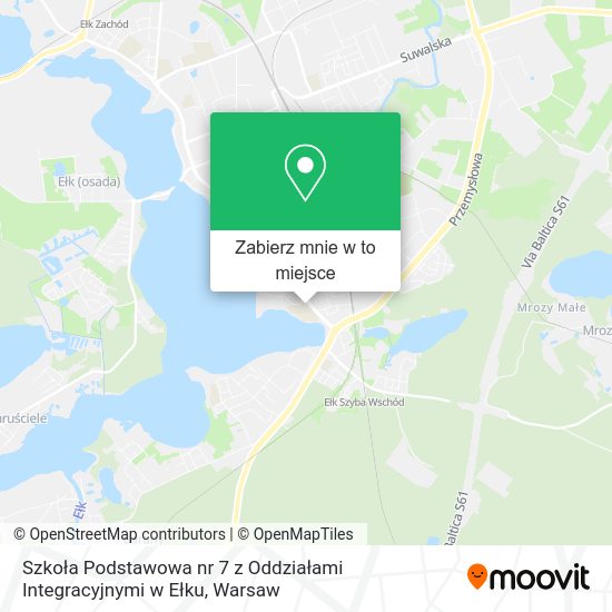 Mapa Szkoła Podstawowa nr 7 z Oddziałami Integracyjnymi w Ełku