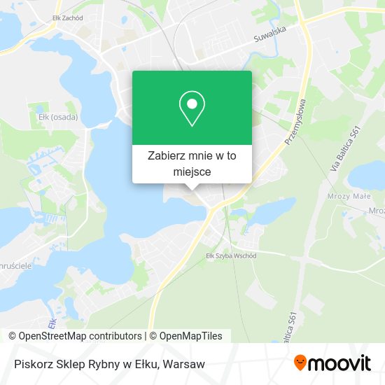 Mapa Piskorz Sklep Rybny w Ełku