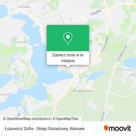 Mapa Łubowicz Zofia - Sklep Odzieżowy