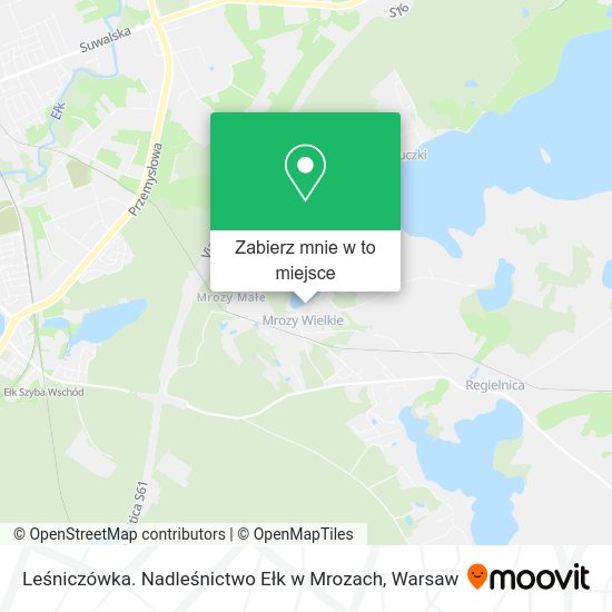 Mapa Leśniczówka. Nadleśnictwo Ełk w Mrozach