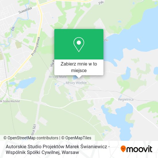 Mapa Autorskie Studio Projektów Marek Świaniewicz - Wspólnik Spółki Cywilnej