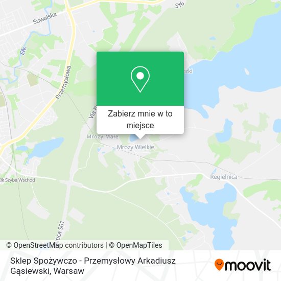 Mapa Sklep Spożywczo - Przemysłowy Arkadiusz Gąsiewski