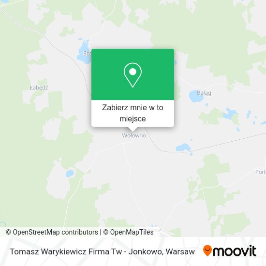 Mapa Tomasz Warykiewicz Firma Tw - Jonkowo