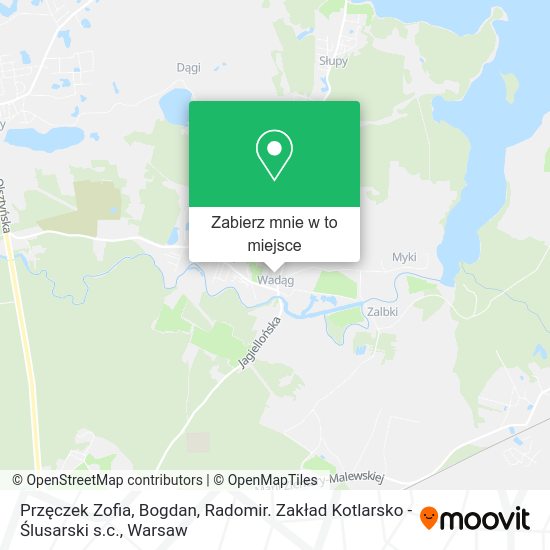 Mapa Przęczek Zofia, Bogdan, Radomir. Zakład Kotlarsko - Ślusarski s.c.